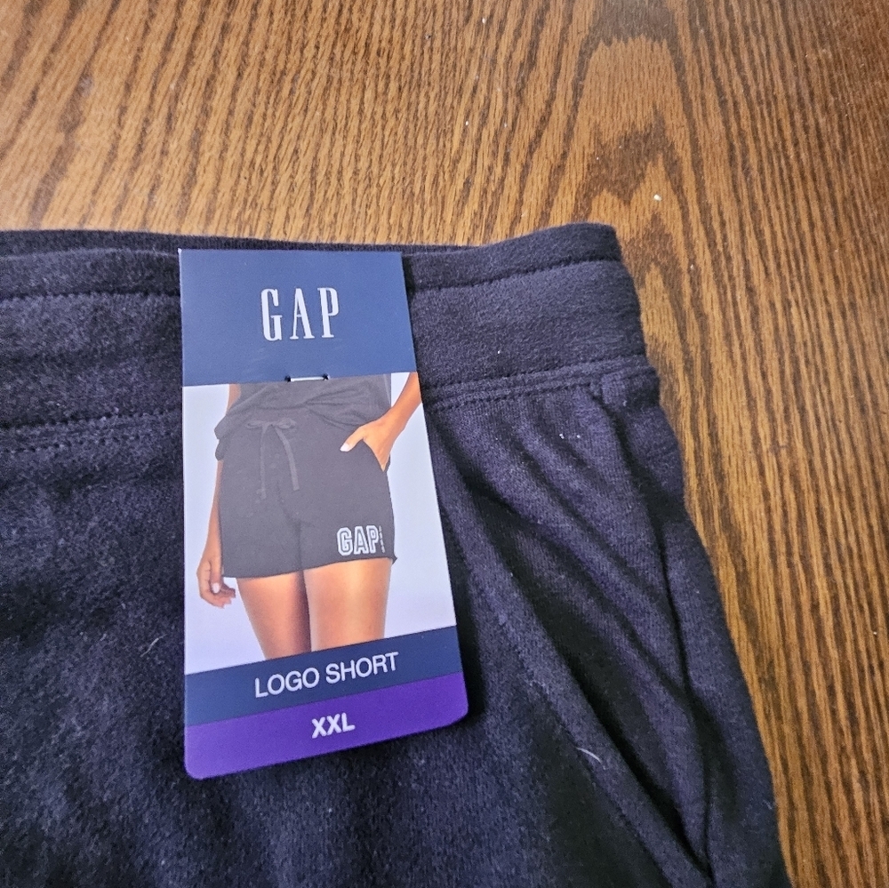 GAP Logo Sweatshirt shorts Black Size XXL - Picture 10 of 11